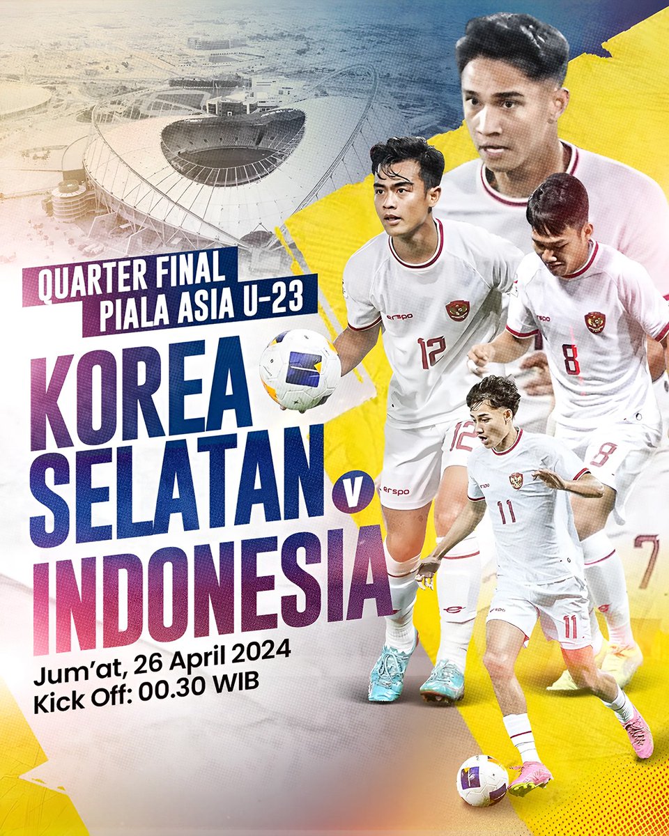 erickthohir's tweet photo. Kesempatan untuk membawa timnas Indonesia tampil di Olimpiade ada di depan mata. 

Bismillah, kita bawa Garuda terbang tinggi 🇮🇩

#KitaGaruda #GarudaMendunia https://t.co/mzbYQN3RmJ