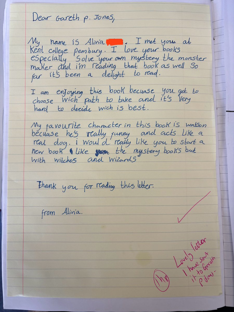 Johnnyfoxtrot's tweet photo. @jonesgarethp A child in my class wrote this lovely letter to you. I’d thought I’d share it with you. https://t.co/HFm12NEkWM