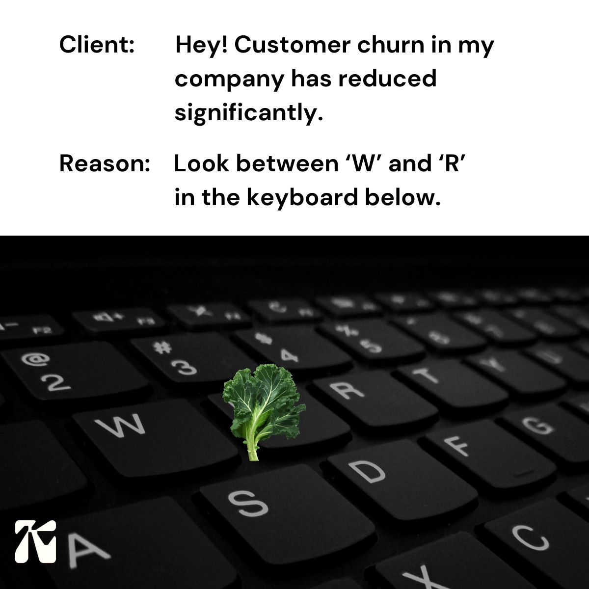 Even our keyboards at @KaleCopilot look unique. Just like the strategies we use to tackle customer churn for our clients. #CustomerRetention #RetentionStrategies #CustomerExperience #CustomerSuccess #SaaSRetention #CustomerLoyalty #BusinessGrowth #Kale