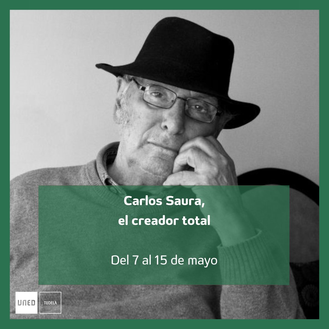 🎥 Con más de 50 películas a lo largo de seis décadas, el oscense Carlos Saura es uno de los nombres propios imprescindibles del cine español. 📲 Información del curso: extension.uned.es/actividad/35235