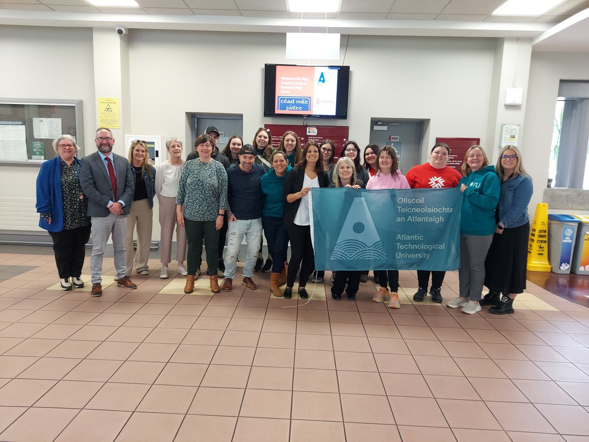 Discussion with colleagues from @FanshaweCollege and @justinkerr123 @ATUMEarlychild on possibilities for further collaboration @atusligo_global @atusligo_global many synergies, campus size, ECEC, Outdoor Ed and @ATU_Mayo family welcome dining experience @justinkerr123 @OFlynnATU