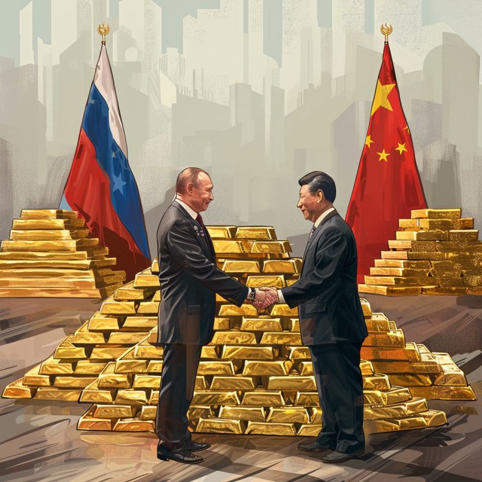 The Rush to De-Dollarize:

China and Russia are accelerating efforts to reduce dollar usage, increasing trade in national currencies instead.