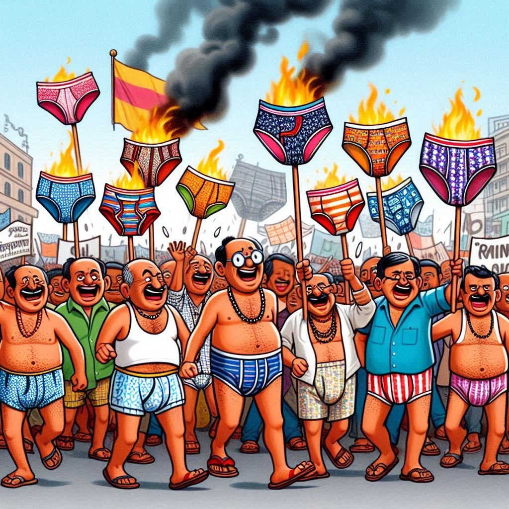@AshwiniUpadhyay @KumaarSaagar @thenidhii @ECISVEEP @BBCHindi @UdayMahurkar @RahulGandhi @DenmarkinIndia @USAmbIndia @FranceinIndia @GermanyinIndia @afshineemrani @ANI @Wikipedia @mynation Why in india Men are burning Underwear #BurnYourUnderwear #UnderwearBurning4NOTA