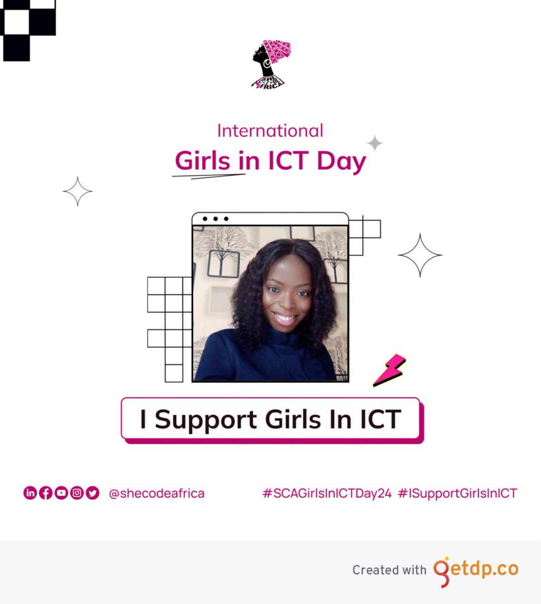 Yay! It is Girls in ICT day!!! 

I support girls and women in Tech who have embraced this opportunity at fair play. We are beautiful and strong 💪
Kudos to us all!!!

#shecodesafrica
#isupportGirlsinICT