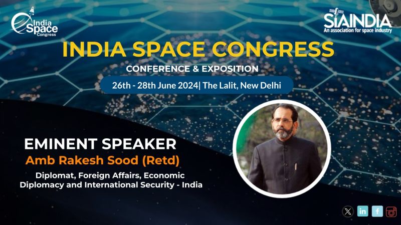 We're honoured to welcome Amb Rakesh Sood, esteemed former diplomat, as an eminent speaker at the #IndiaSpaceCongress24!  Register Now at indiaspacecongress.com 👉 Date: 26th - 28th June 2024 👉 Venue: The Lalit, New Delhi #ISC2024 @AnilPra28432993 | @RGambhir | @rakeshnms