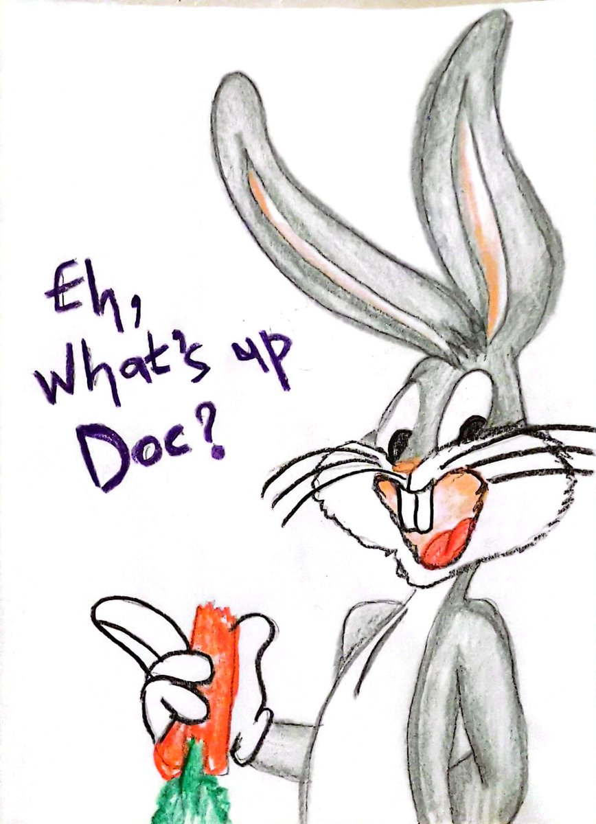 #April2024

#BugsBunny

 Draw Bugs Bunny 

 “Eh, what’s up, Doc?” 

#BugsBunny

#gratitudetherapy
#journalingtherapy 
#manifestationtherapy 
#drawingtherapy
#coloringtherapy
#mandalarttherapy
#mindfulnesstherapy
#doddlearttherapy