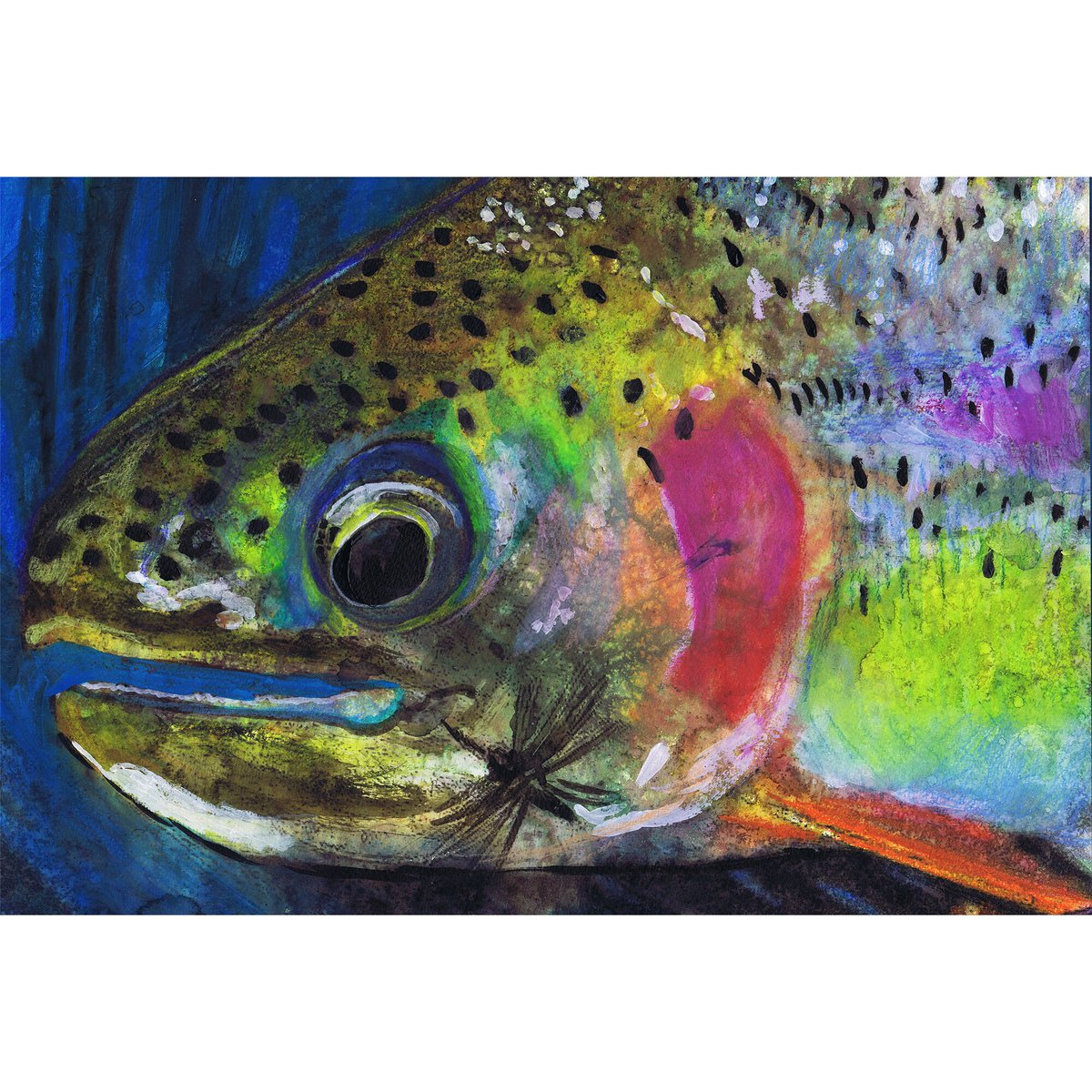 OscarJetson's tweet photo. Neon Trout Colourful Watercolour and Ink Abstract Print - Fly Fishing Gift For Him, Hand Signed Fish Aquatic Marine Nature Print 8x10 a4 a3 https://t.co/IvQ3vlhvIi #DogFishArtCo #Etsy #AbstractFish https://t.co/YxdLjvq6cg