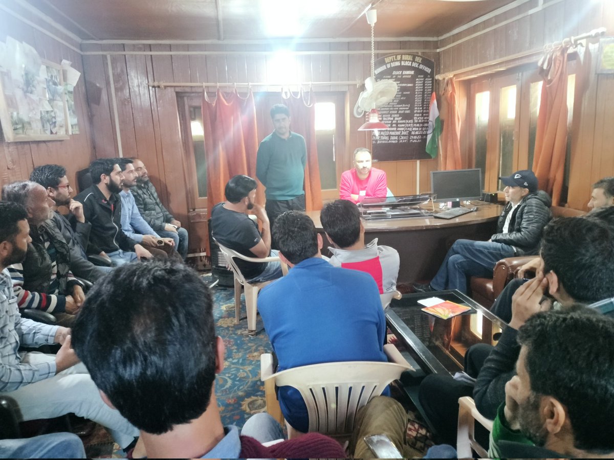 BDO Ramhal <a href="/AhmedZamood/">Zamoodahmed</a> took comprehensive meeting to review progress on various schemes &amp; Dev  plans. He apprised the meeting about detailed  progress of  Pm vishwakarma and SBM scheme &amp;  Directed officials to work with full zeal in implementation of schemes.