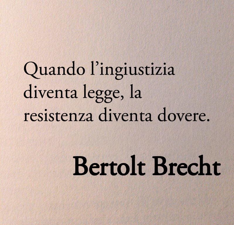 «Quando l’ingiustizia diventa legge, la resistenza diventa dovere».
Il 25 aprile celebriamo la fine della guerra, la sconfitta dei tedeschi e del regime nazifascista. 
In ricordo della Resistenza.