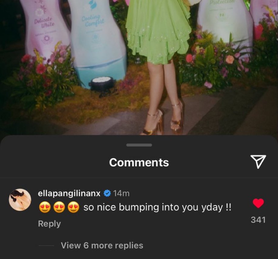 so nagkita sila Ella and Belle yesterday ang cute lang kc nag comment tlaga si Ella sa post ni Belle very paborito ng ate ng jowa nga naman eyy #BelleMariano  | @bellemariano02 🤗