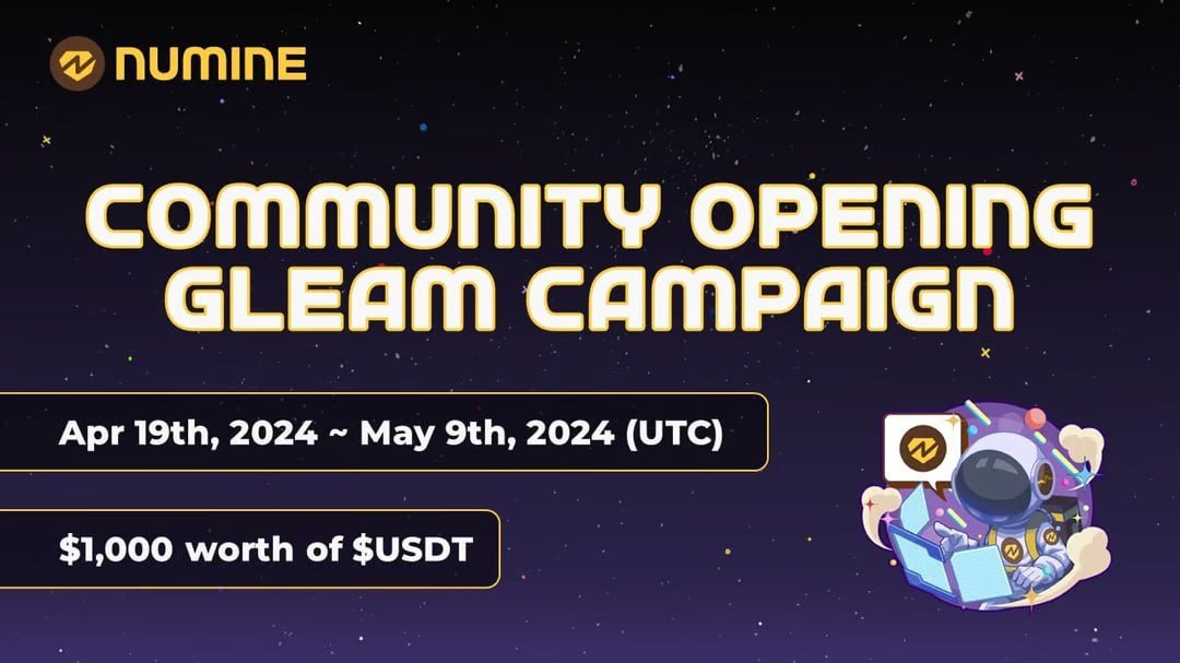 New #airdrop: Numine (Random 250) Reward: 3 USDT News: Gameplay Distribution date: May 20th 🔗Airdrop Link: gleam.io/GpDNR/numine 250 winners will share a total of 1000 USDT and the top 5 referrals will each get more USDT