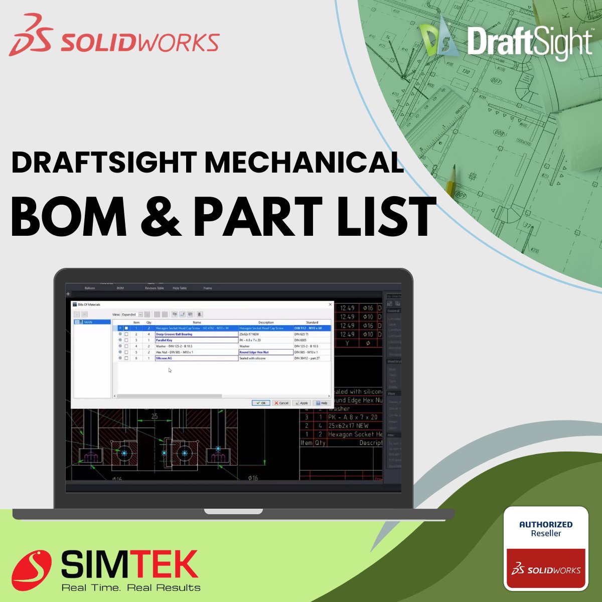 🛠DRAFTSIGHT MECHANICAL BOM & Part List🔧📊

📌 Reach our team to upgrade DraftSight  2024 
🌐 simtek.in
📧 marketing@simtek.in
☎ +91 8754447021

#SIMTEK #ENGINEERINGDESIGN #DraftSight #MechanicalDesign #BOM #PartList #CAD #Innovation #2dCAD #2DDESIGN