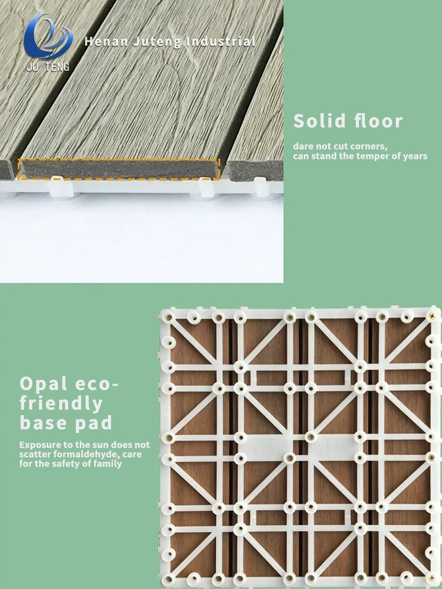 henanjuteng's tweet image. Transform your balcony with durable outdoor plastic wood flooring! Easy assembly, lasts 20 years. Tips: Compare samples, choose plastic wood, check thickness, white underlay, odorless. #OutdoorFlooring #BalconyMakeover #PlasticWoodFlooring