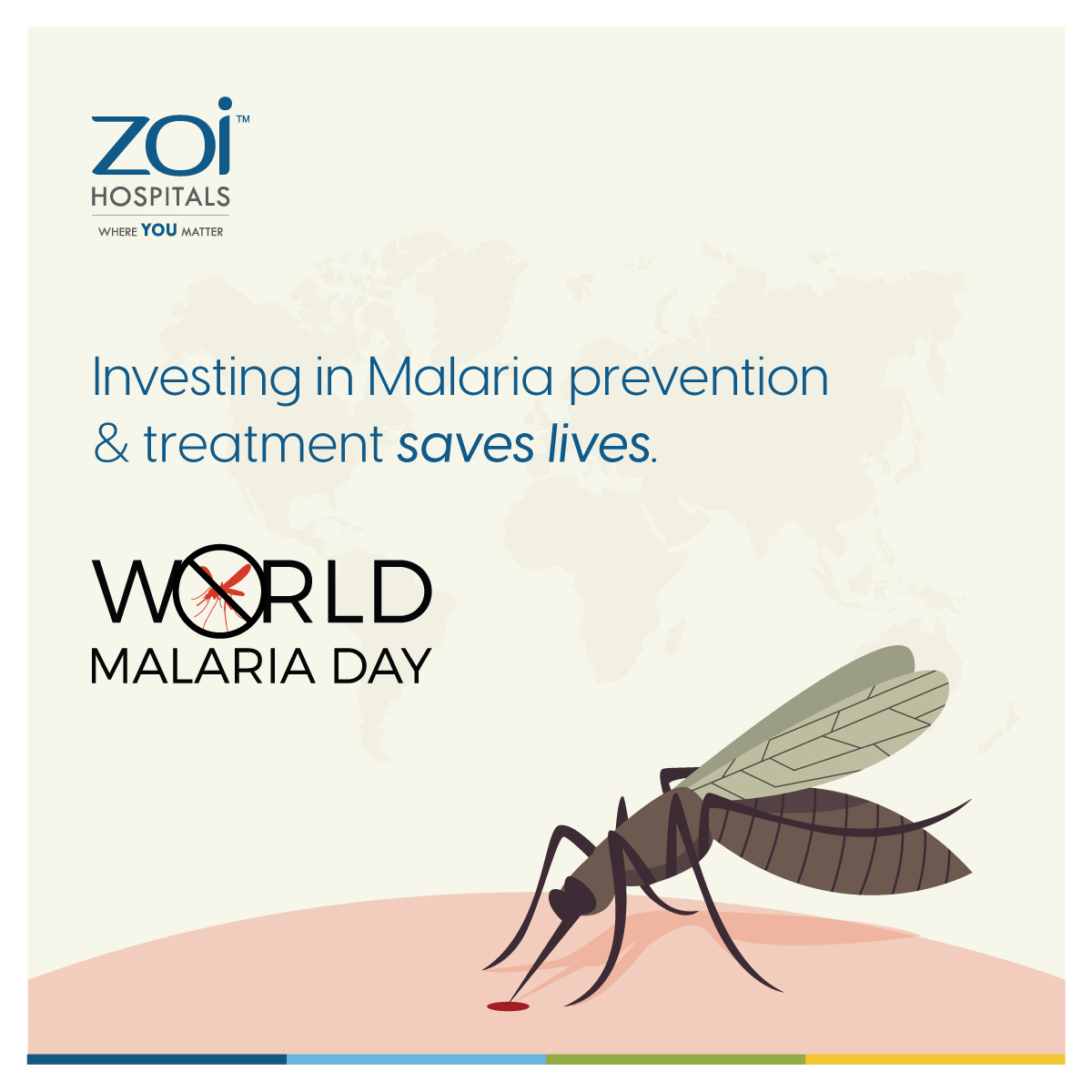 Did you know? Every 2 minutes, a child dies from malaria. This #WorldMalariaDay, let's fight the bite & invest in a future free from #malaria. Share this post and spread awareness. #zoihospitals #zeromalaria #nomalaria #hospital #MultiSpecialityHospital #ApnaZoi #HealthMatters