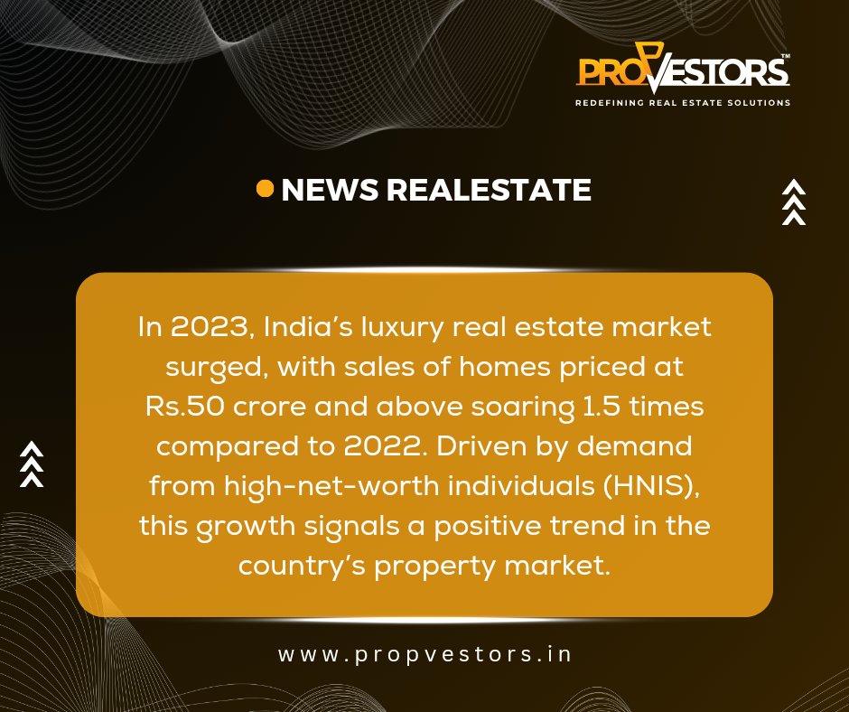 Stay updated with the latest trends in the real estate market! Luxury home sales are on the rise, signaling positive growth in the industry. Follow our page for more insightful updates! #PropVestors #RealEstate #RealEstateKolkata #LuxuryRealEstate #MarketTrends #Industryinsight