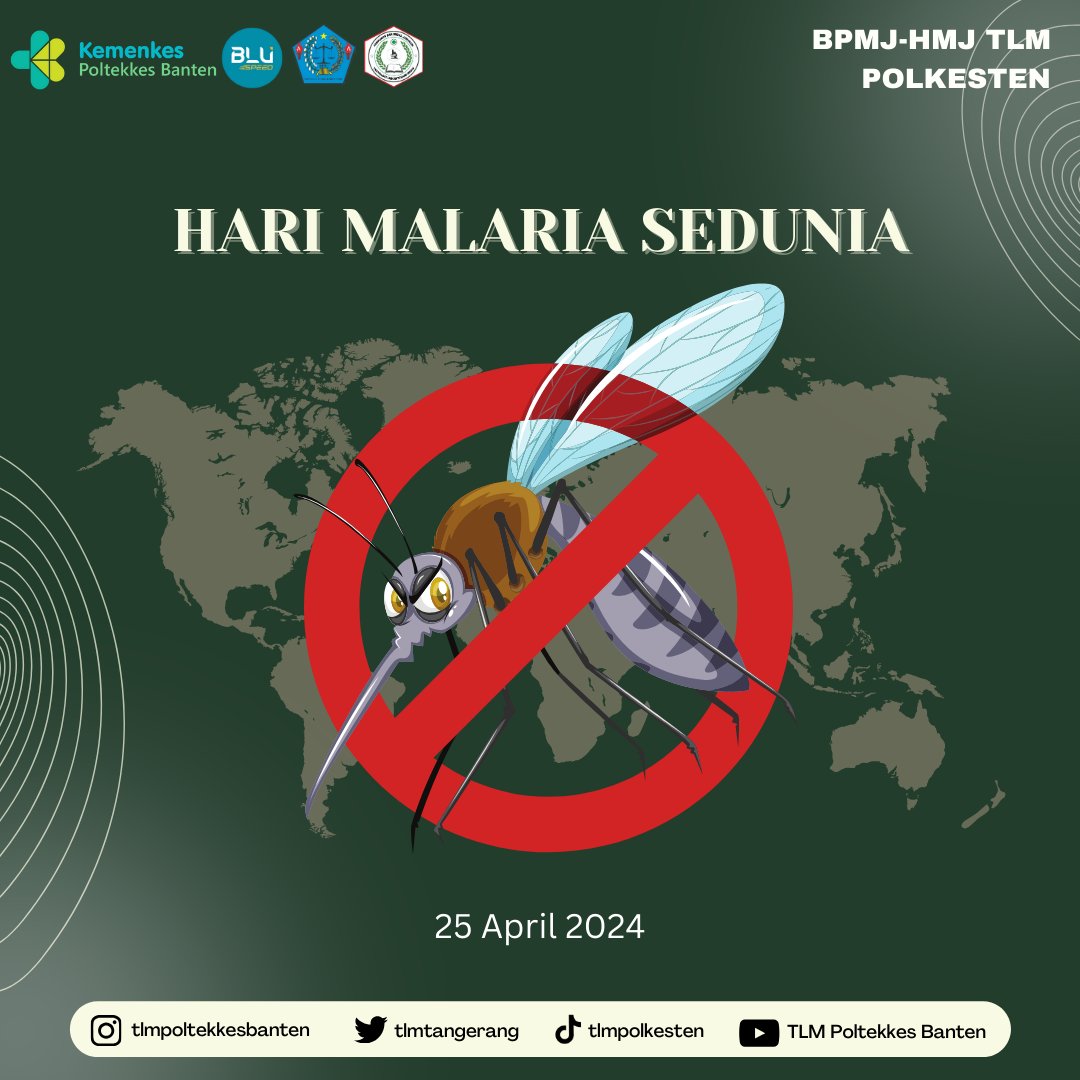 tlmtangerang's tweet photo. Setiap tanggal 25 April diperingati sebagai Hari Malaria Sedunia. Malaria merupakan penyakit yang disebabkan parasit plasmodium dan ditularkan melalui gigitan nyamuk anopheles. Parasit tersebut dapat menyerang manusia dengan bantuan nyamuk Anopheles betina. https://t.co/wPZUMMqMpF