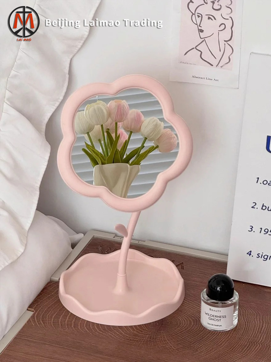 'Add a touch of romance to your vanity with a flower-shaped mirror! ��� Perfect for daily use or photos, these mirrors showcase women's elegance. A must-have beauty accessory! #FlowerMirror #VanityDecor #BeautyEssential'