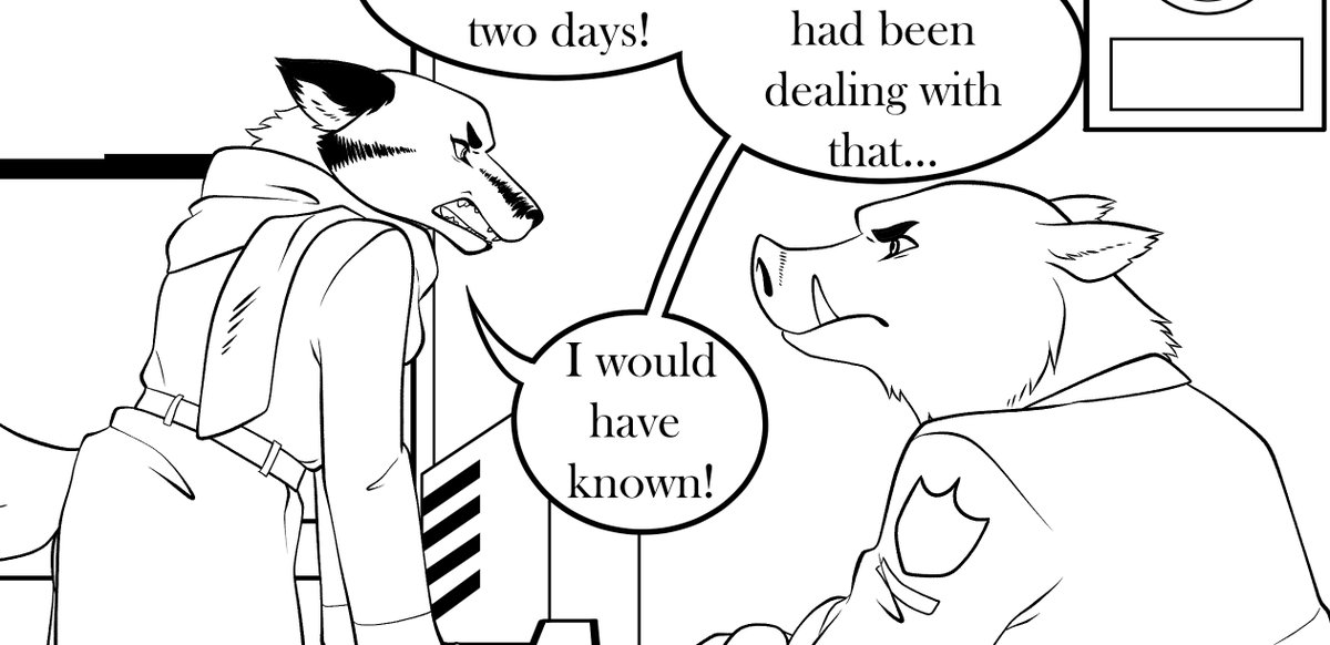 rainpheeart's tweet photo. some shots i like from a furry noir murder mystery comic i'm working on for uni. it's not done yet but it will be soon https://t.co/2ccaQStqC5