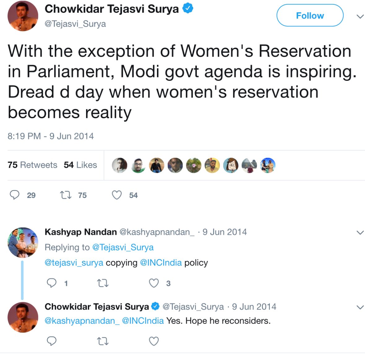 . <a href="/BJP4India/">BJP</a> may have leaders who speak volumes on women's liberation and breaking glass ceilings, but their ideology is, was, and will always be guided by Manusmriti.

BJP Yuva Morcha President thinks women don’t deserve opportunities to participate in social, economic and