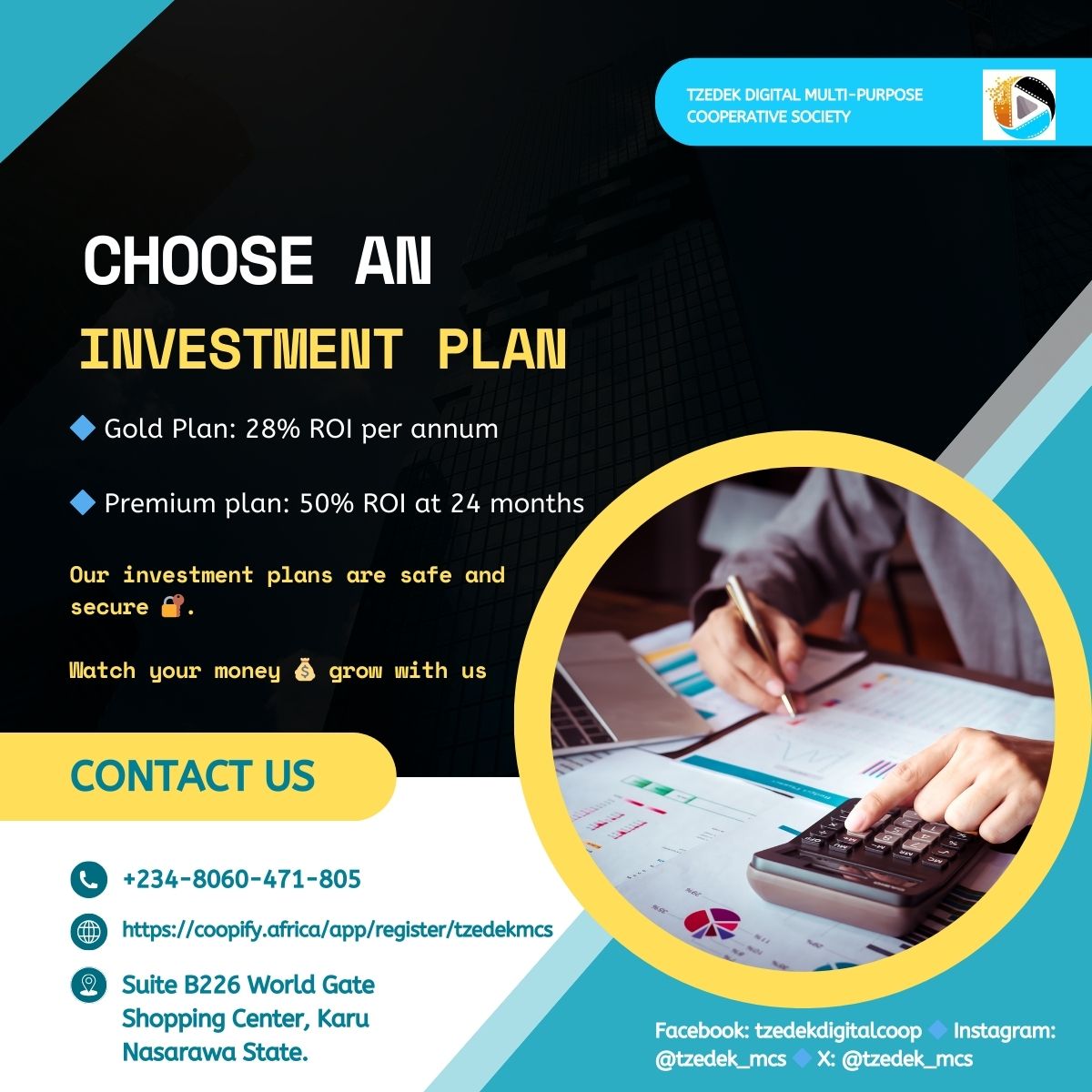 Choose a plan today!

We have you covered.

#digitalcooperative #cooperativeworld #FinancialServices #ConnectingAll #consultancy