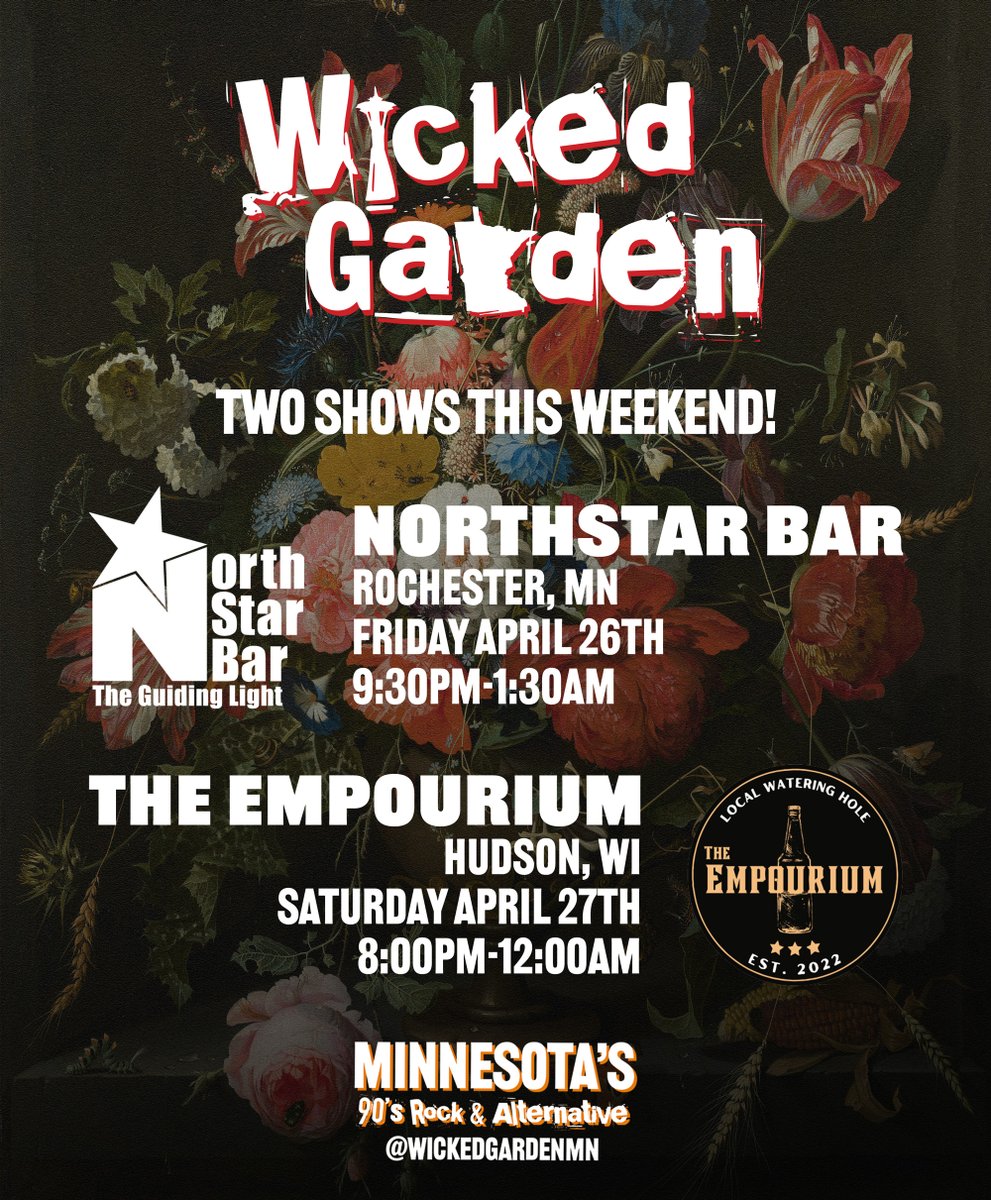 WickedGardenMN's tweet photo. Here's the deets on the shows this weekend! https://t.co/QWvLWDfVvD