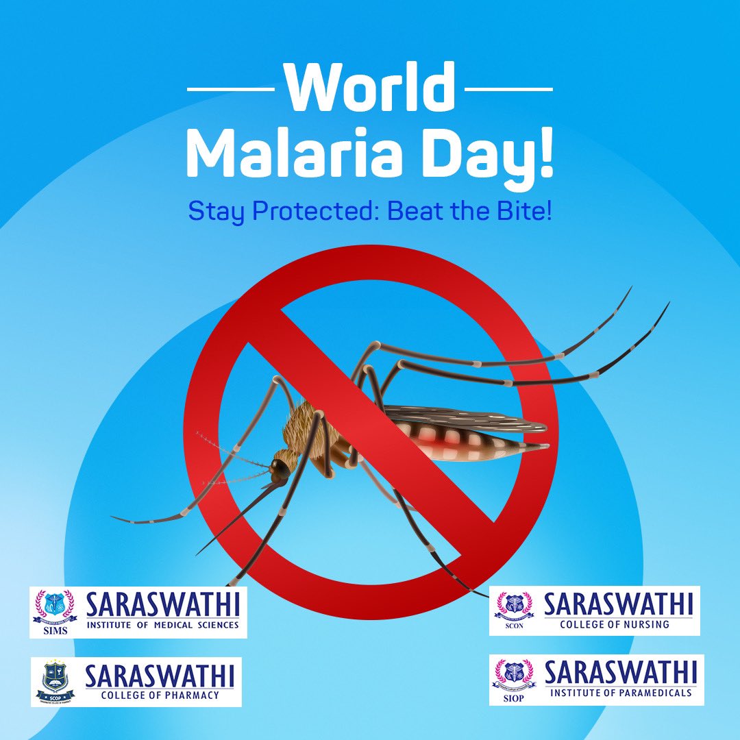 This World Malaria Day, prioritize protection against mosquito bites. Whether it's using mosquito nets or insect repellent, let's all do our part to stay safe from malaria.

#WorldMalariaDay #WMD #FutureofHealthcare #SIMS #MedicalEducation #HealthcareLeaders #BestHospital