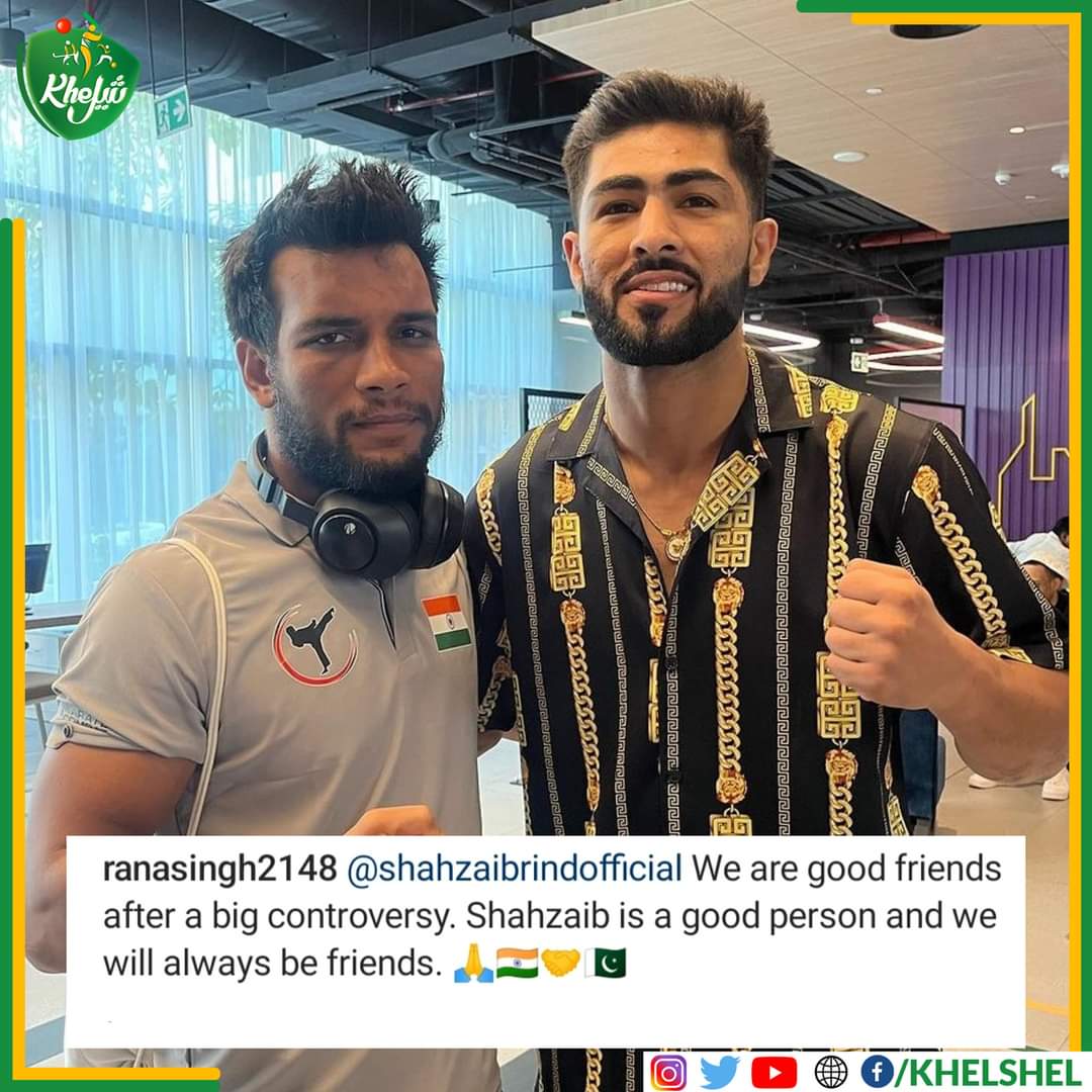JabbarK45143843's tweet photo. Sports reuniting Pakistan and India 🤝👏
#KarateCombat | #Pakistan | #ShahzaibRindh | #RanaSingh | #India https://t.co/u3CgevoFsP