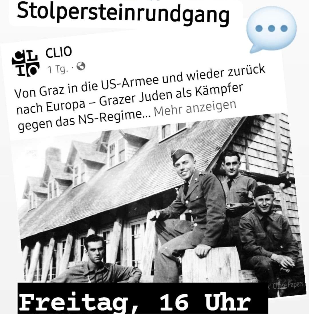 FlorianTraussn1's tweet photo. 📣 Morgen, FR, mache ich mit Robert Lackner in Graz einen Stolpersteinrundgang durch die dramatischen Flucht- &amp; Kriegsbiografien von drei gebürtigen Grazern. 16 Uhr, @ frida&amp;fred! https://t.co/jIKNDANjDQ