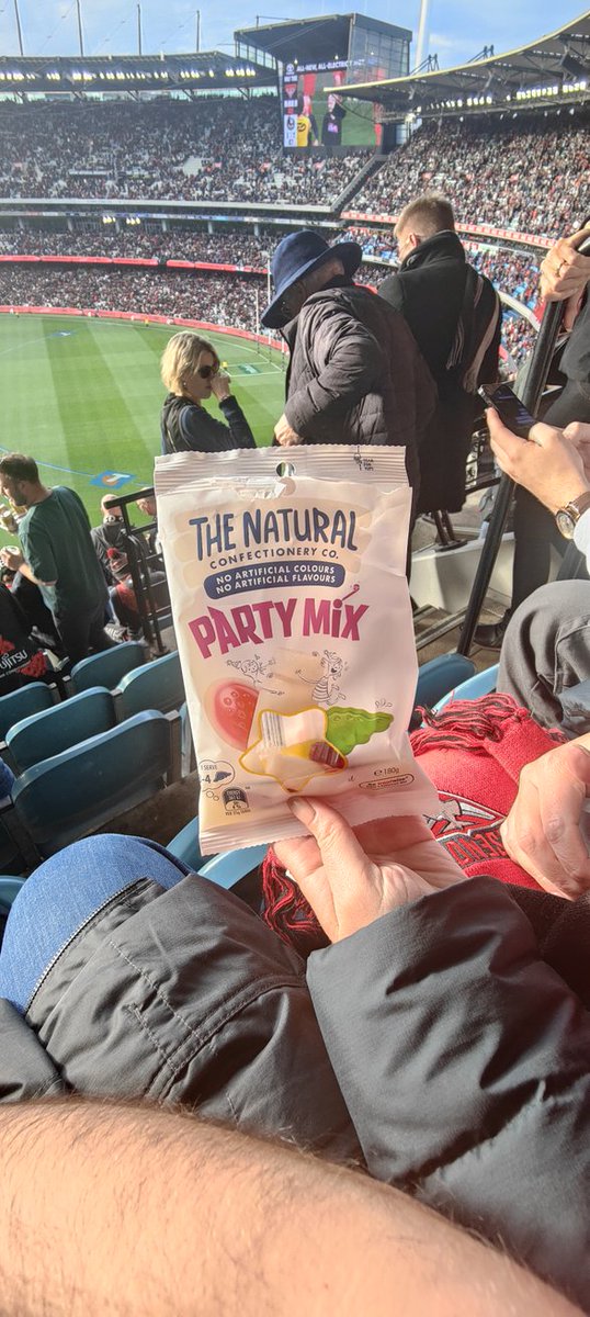 The #CanteenWatch report from a packed @MCG on ANZAC Day. Unfortunately for the Essendon-loving CEO, the Pies were hot in Q2, but the Four n Twenty was the perfect temp and then the new bride secured a very tasty bag of mixed lollies.
