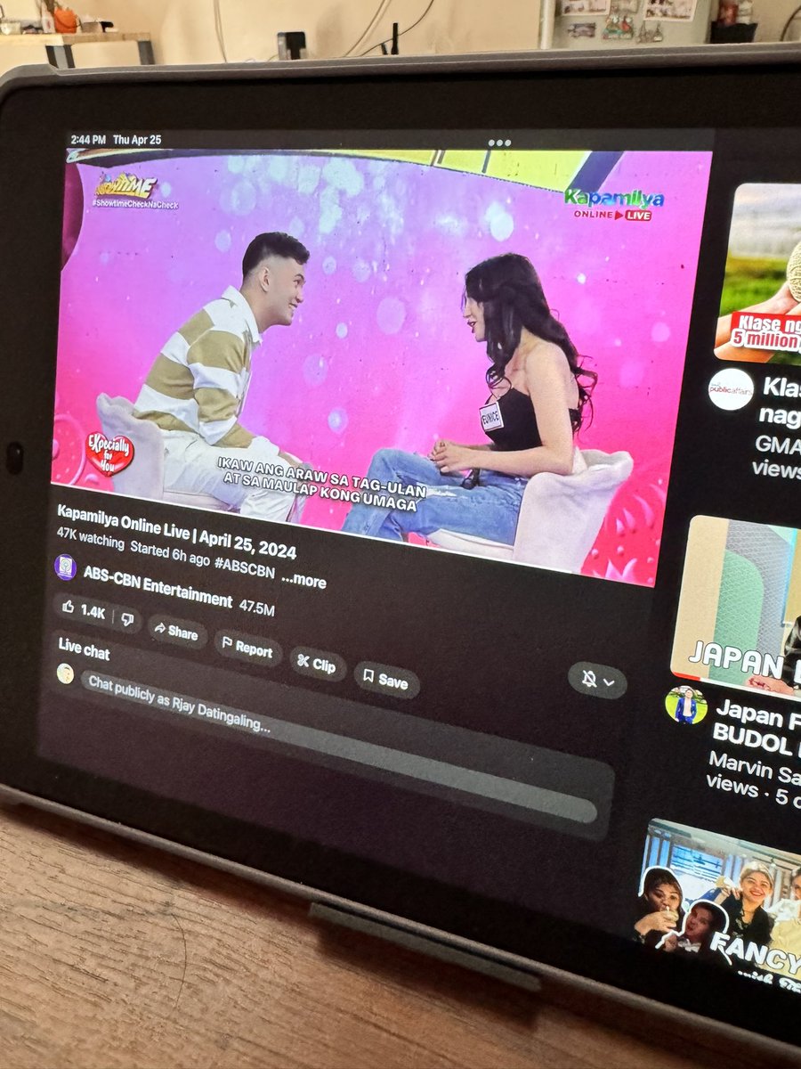 rjaydatingaling's tweet image. Hoyyyyy! May chemistry sila ihhh! Ang cool ni Jannah kalog kalog ang cuteeeeee!! #EXpeciallyForYou #ShowtimeCheckNaCheck