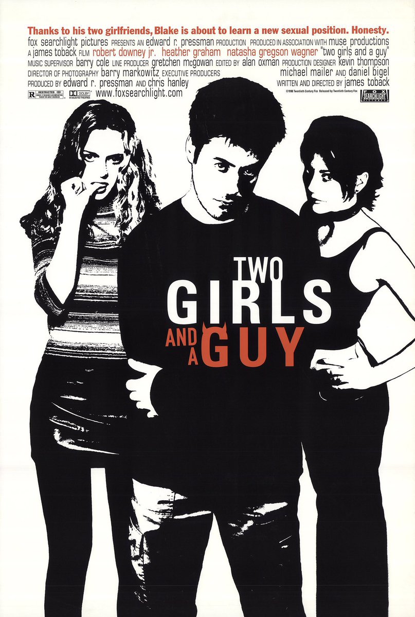FilmNewsNos's tweet photo. 🎬MOVIE HISTORY: 26 years ago today, April 24, 1998, the movie ‘Two Girls and a Guy’ opened in theaters!
@RobertDowneyJr #HeatherGraham #NatashaGregsonWagner #FrederiqueVanDerWal #AngelDavid https://t.co/7PI5J5KdgI