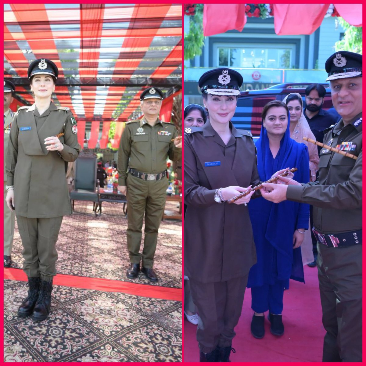 TheSaadKaiser's tweet photo. This is brilliant! 👏🏼 CM @MaryamNSharif attended police passing out parade in a uniform. A new era begins. Maryam Nawaz, please arrest me! 😅 https://t.co/4s3KjGT1NV