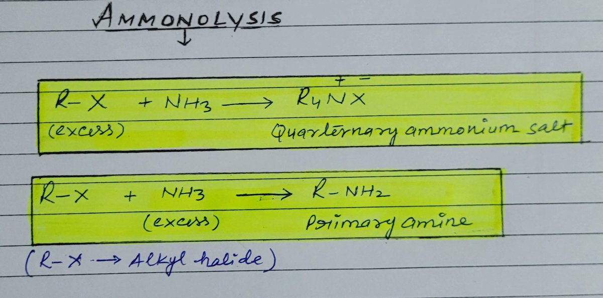 Ammonolysis
#neet2024 #neetug2024 #nta #mbbs #neetexam #chemistry #neetchemistry #organicchemistry #selfstudy