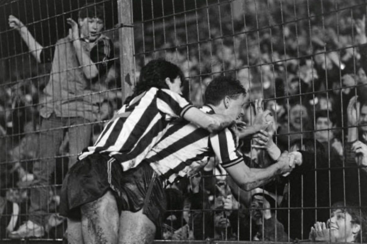 1987: the Geordies celebrate Gazzas goal against Norwich