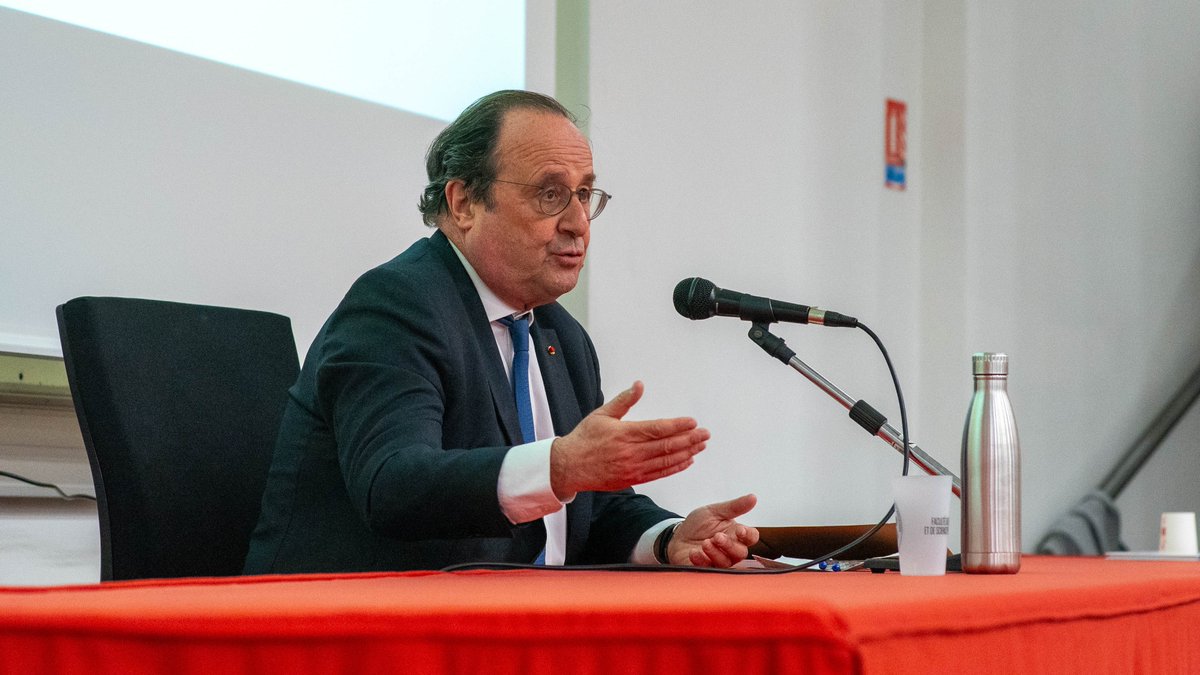 Notre @Faculte_DSP_UM est honorée d’accueillir M. le Président @fhollande pour une conférence sur : . Faire participer les jeunes. . La démocratie française et ses bouleversements Discutante : Mme Maïlys Papeil, Doctorante en Science politique.