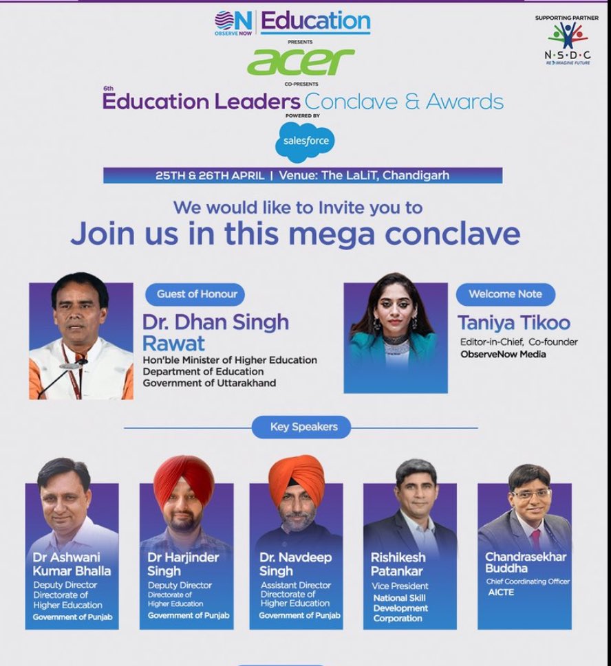 Attending the 6th Education Leaders Conclave & Awards , 2024 @NSDCINDIA @ObservenowMedia