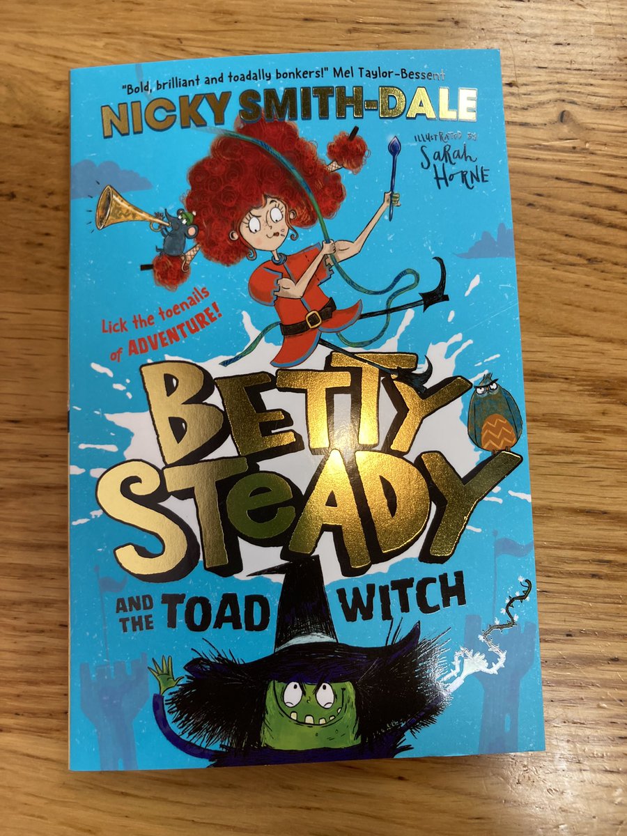 Gobbled this up yesterday & OMIGOSH! I really don’t think I’ve read a funnier middle grade book in the last 5 years than BETTY STEADY & THE TOAD WITCH! It’s as if PIPPI LONGSTOCKING was funnelled thru THE MIGHTY BOOSH! Such anarchic energy & witty daffy-ness that’s super joyful