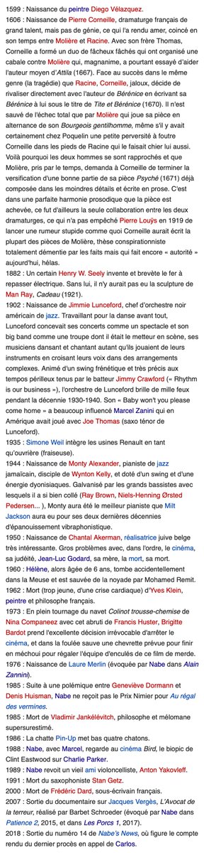 WikiNabia's tweet photo. Jour pour jour : le 6 juin... 

Sur Simone Weil : https://t.co/sKRgWqg5WK 
Sur Laure Merlin : https://t.co/fZkvbuHNKa 
Sur Charlie Parker : https://t.co/r0IGoXpbEs 
Sur Jacques Vergès : https://t.co/THHJtEY40q 
Sur Carlos : https://t.co/EHI328oHZh 

@marcedouardnabe https://t.co/gVDTIEYrDL