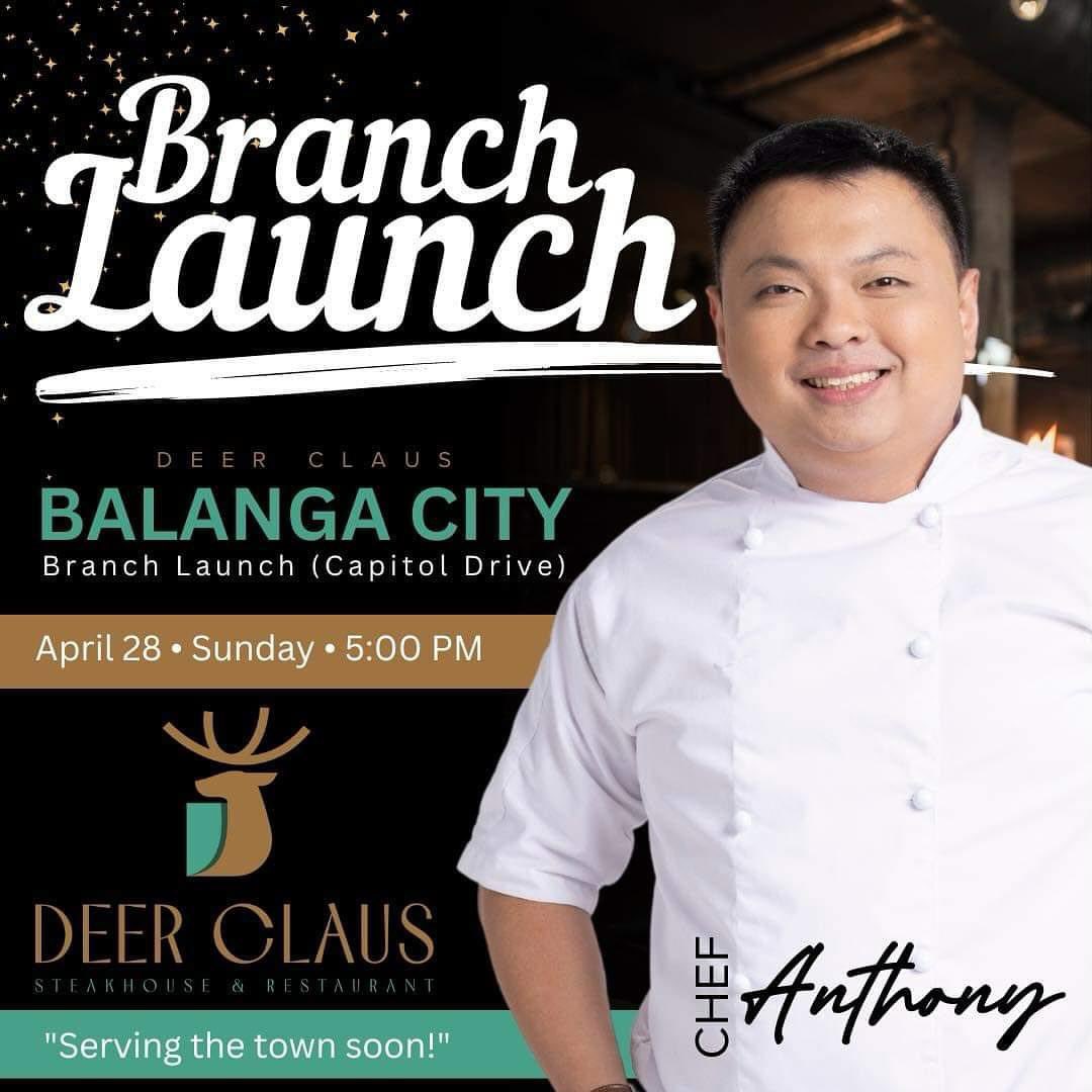 The wait is over! Our first-ever Deer Claus Steakhouse &amp; Restaurant branch is to be launched and will officially open this April 28, 2024 at Balanga City Bataan!

“It’s the most wonderful dine for you dear!” 🦌

#DeerClaus