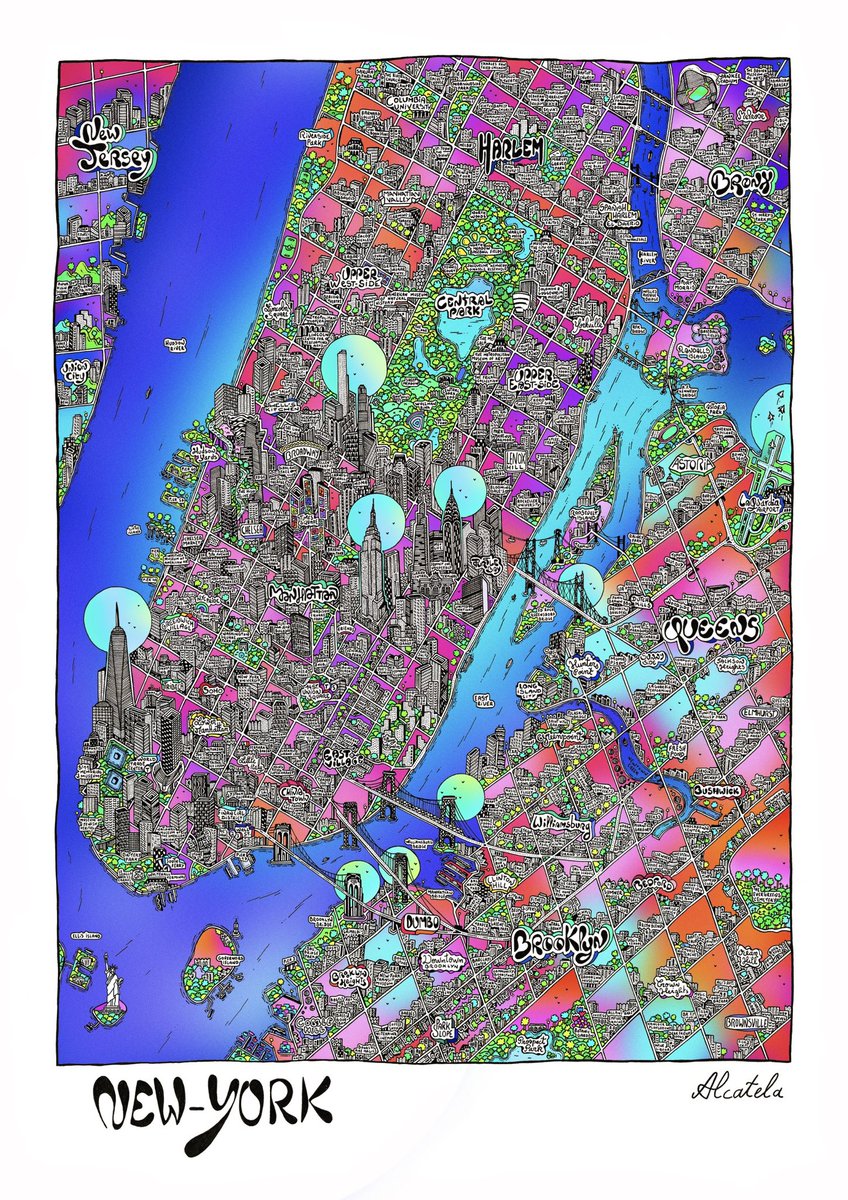Après 200h de dessin, j’ai enfin fini mon illustration de New York !