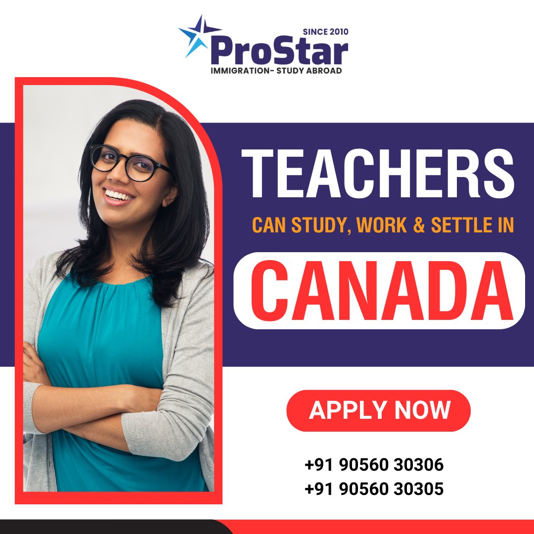 Calling all teachers! 📚 🇨🇦 Apply now for the opportunity of a lifetime!
Contact us at +91 90560 30306 or +91 90560 30305.
#TeachAbroad #StudyInCanada #WorkInCanada #SettleInCanada #TeachersOpportunity