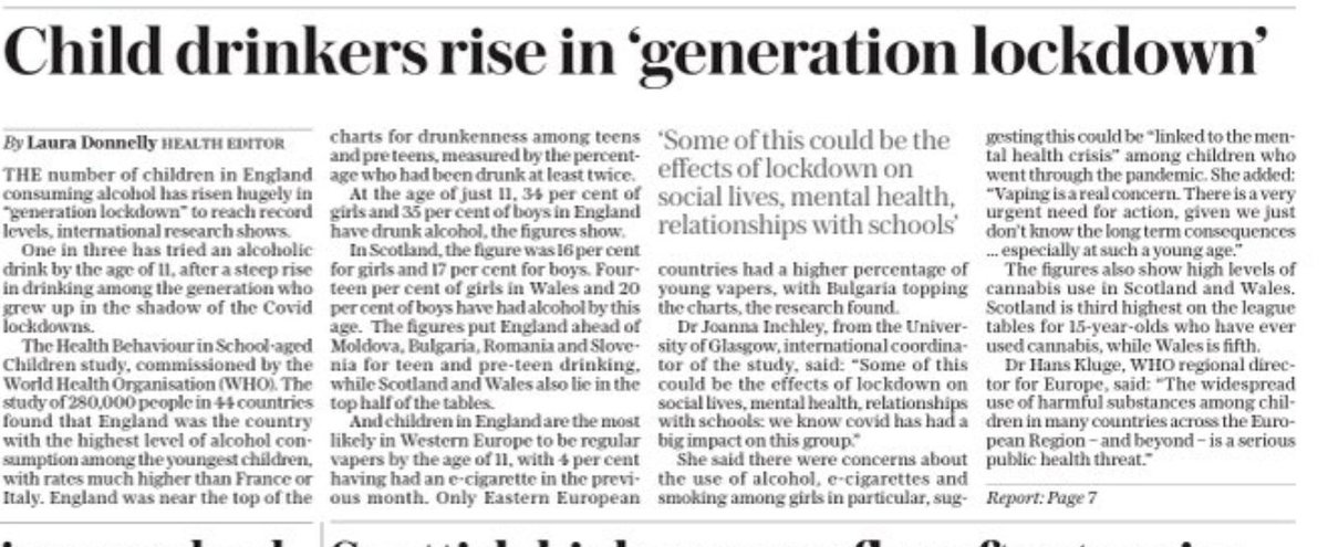 Lockdown completely and utterly failed an entire generation. Thousands and thousands of children were thrown under the bus. This was all so depressingly predictable, but those of us who made our concerns clear at the time were supposedly dangerous heretics. A shameful time.