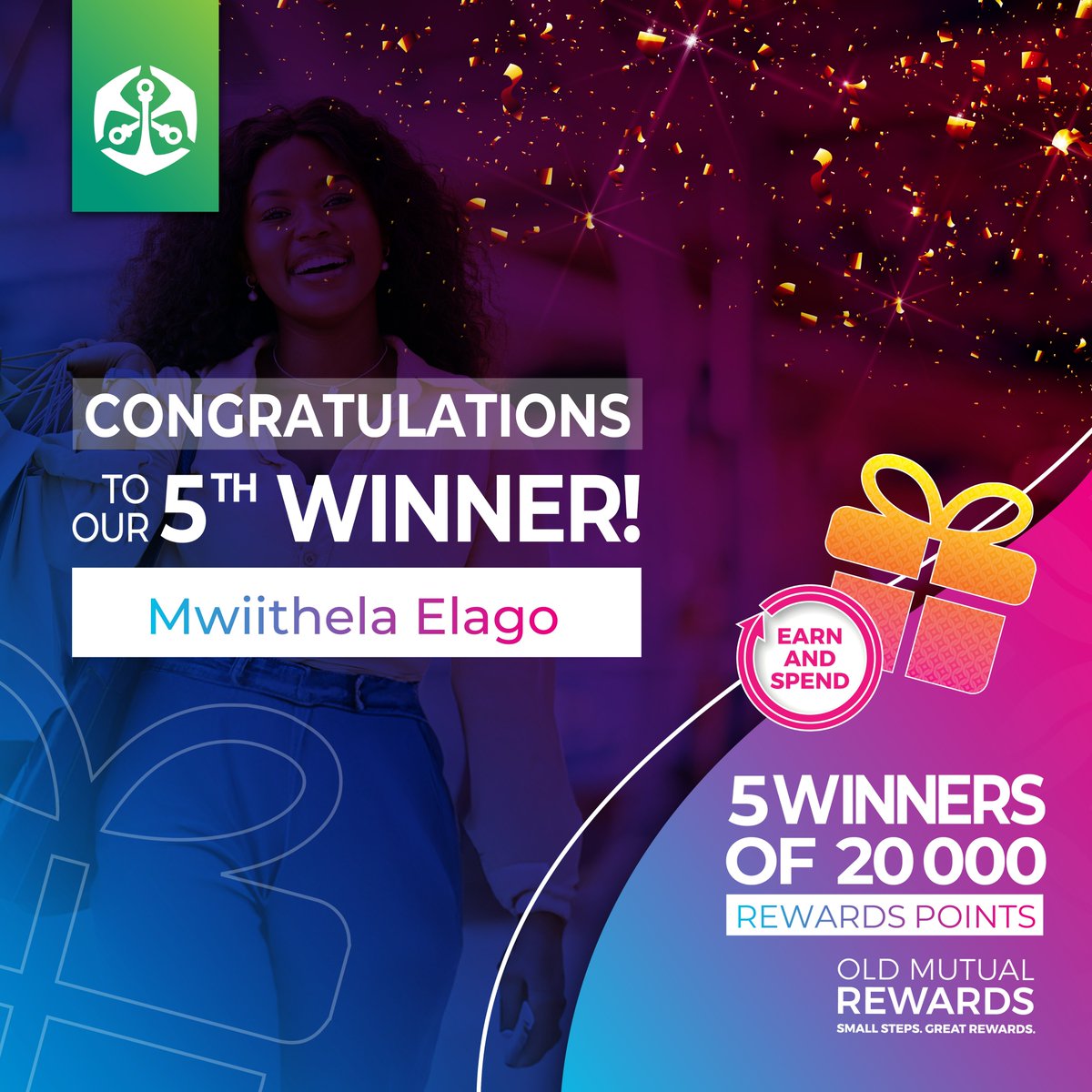 Let's give a round of applause to our fifth and final winner! 🌟 With 20 000 rewards points from Old Mutual Rewards, your journey to financial freedom just got an exciting boost! 💰

#WinningWednesday #SecuringYourFuture #OldMutualNamibia