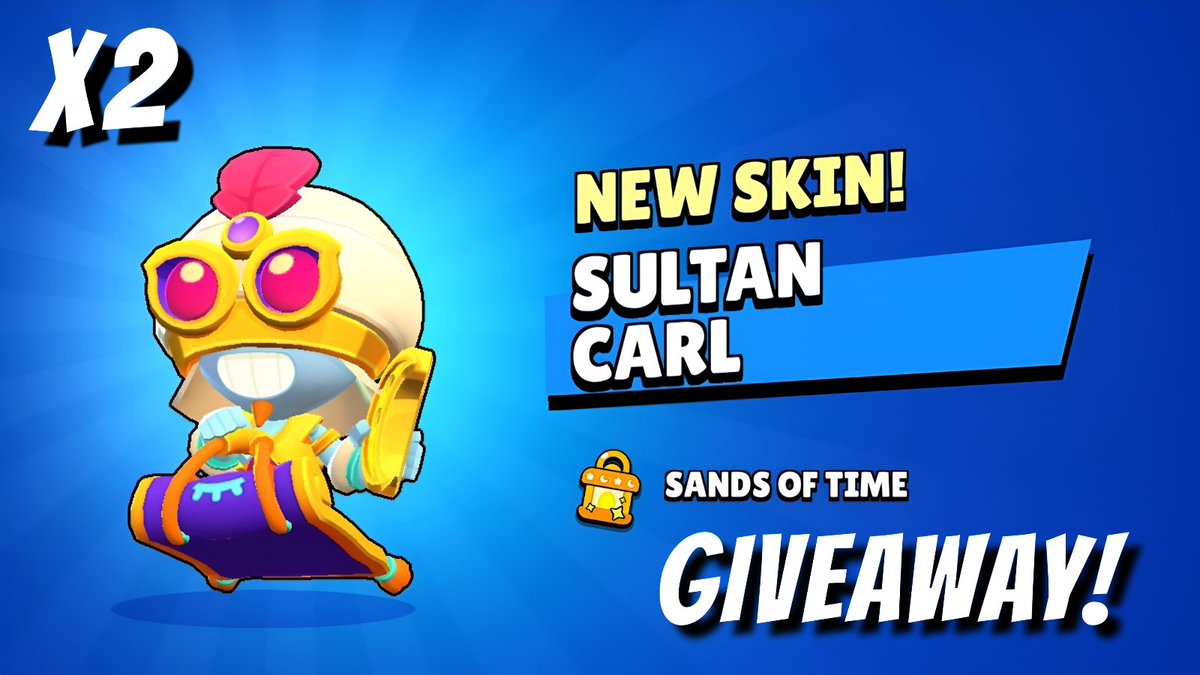 🎁 x2 SULTAN CARL SKINS GIVEAWAY! 🎁

My first giveaway as an Official Supercell Creator starts now!

💙 Follow Me
🔁 Like and Retweet
🫂 Tag 1 Friend

Make sure to follow all the steps, winners are gonna be chosen on May 1st.

Good Luck!🍀❤️

#BrawlStars #GiftedBySupercell