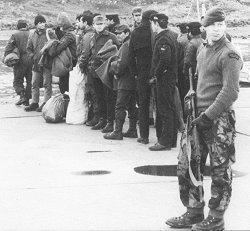 April 25th 1982: The Argentine garrison raises the white flag as British forces approach, and surrender to elements of M Coy 42 Cdo. In all, 137 soldiers are captured along with the crew of ARA Santa Fe.
