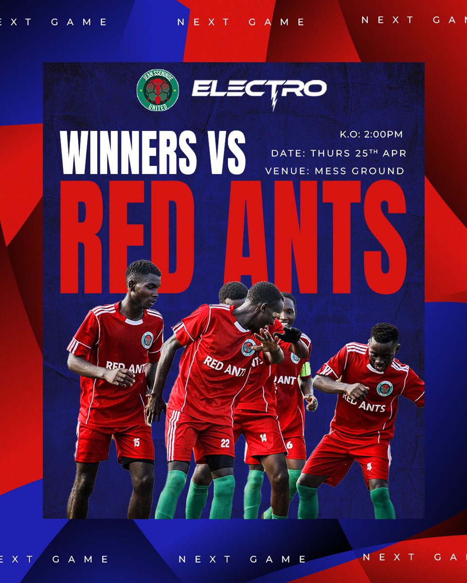 RedAntsMen's tweet photo. MATCH-DAY
We’re back in action today away from home 💪
🆚 || Winners FC
🕜 || 2 PM
🏆 || @MakindyeDFA 5th Division
🏟️ || Mess play ground
📲 || Live Twitter Updates
#RedAntsMen || #WINRAT || #GoingforTrophy1 https://t.co/JrvlkFzTPQ