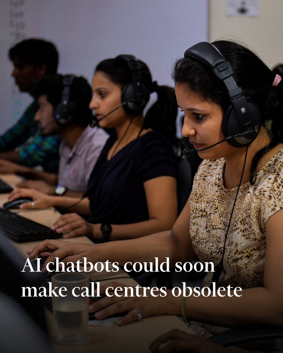 In an interview with the FT, the head of India's Tata Consultancy Services predicted the need for human call centre agents would become 'minimal' within a year on.ft.com/3QeMOY7