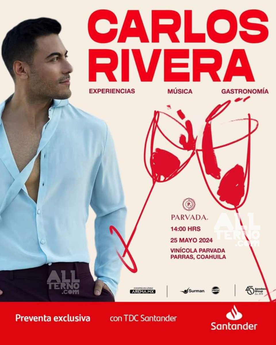 Vamos a disfrutas de una noche mágica✨con experiencias, música y gastronomía en #Parvada y nuestro plato fuerte la Voz de nuestro guapo @_CarlosRivera no te lo podes perder! @CR_ClubPorTi @porti_argentina @_CarlosRivera @mikenoriega @SonyMusicArg @WestWoodEntt @westwoodfans