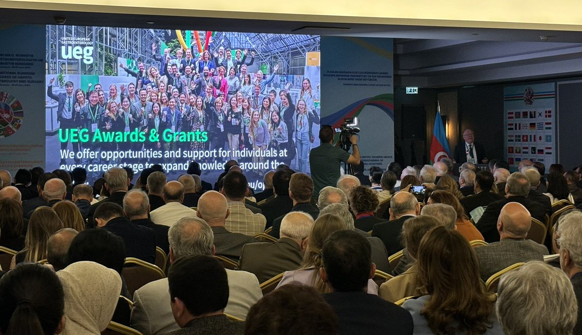 serebrozid's tweet photo. At the 20th Hepiba congress held in Baku with participants from 19 countries, Prof Löhr @maloehr1 invited everyone to be a part of the UEG family. See you all at UEG week @my_ueg https://t.co/FSimyiv9g9