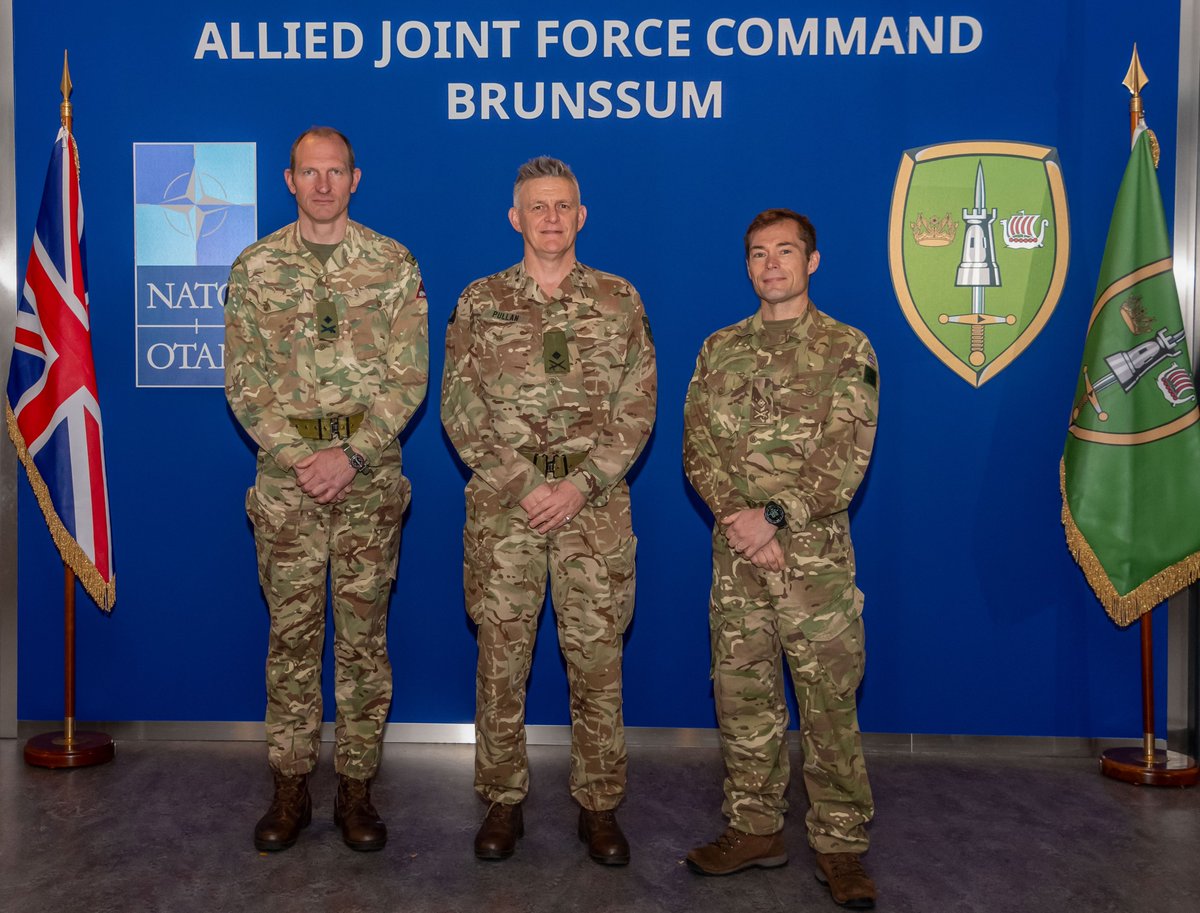 Major General Dominic Biddick, Chief of Staff 🇬🇧 Field Army, and Major General Daniel Reeve, General Officer Commanding 1st 🇬🇧 Division have visited JFCBS. Discussion topics included 🇬🇧's contributions to NATO Response Force and NATO's Multinational Battlegroup in 🇪🇪 📖 Read…